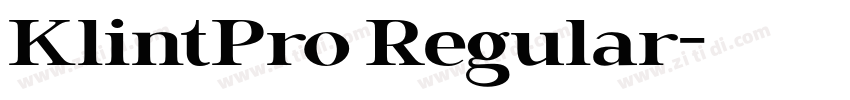 KlintPro Regular字体转换
